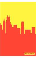 Notebook: Chicago Lake Michigan Illinois Cityscape Diary Journal (Orange & Yellow)