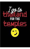 I Go to Thailand for the Temples: Black, Yellow & Red Design, Blank College Ruled Line Paper Journal Notebook for Ladies and Guys. (Valentines and Sweetest Day 6 X 9 Inch Composition