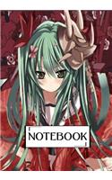 Notebook Anime cartoon 24: Dot-Grid, Graph, Lined, Blank Paper: book name: Journal diary 100 pages, 7" x 10"