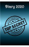 Diary: Top Secret, Teal BG - Bespoke, personalised desk diary. Contact us if you would like your own image, name or other text on a book.