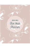 2019-2023 Five Year Planner: Monthly Schedule Agenda & Organizer for 5 Years or 60 Months - Crepe White