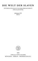 Die Welt Der Slaven. Jahrgang LIX (2014) Heft 2