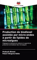 Production de biodiesel assistée par micro-ondes à partir de lipides de microalgues
