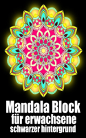 Mandala block für erwachsene schwarzer hintergrund