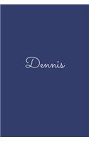 Dennis: notebook with the name on the cover, elegant, discreet, official notebook for notes, dot grid notebook,