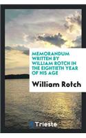 Memorandum Written by William Rotch in the Eightieth Year of His Age