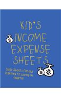 Kid's Income Expense Sheets