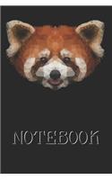 Low Poly Red Panda Bear Notebook