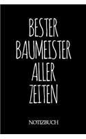 Bester Baumeister Aller Zeiten Notizbuch: A5 auf 120 Seiten I mit Punkteraster I Skizzenbuch I super zum Zeichnen oder notieren I Geschenkidee für die Liebsten I Format 6x9 I Geschenk