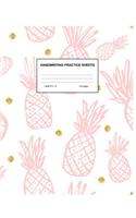 Handwriting Practice Sheets: Cute Blank Lined Paper Notebook for Writing Exercise and Cursive Worksheets - Perfect Workbook for Preschool, Kindergarten, 1st, 2nd, 3rd and 4th Gr
