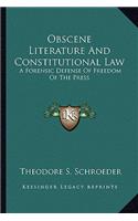 Obscene Literature And Constitutional Law