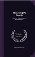 M[onsieur] de Barante