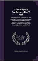 The College of Freshman's Don'T Book