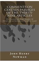 Comments on Certain Passages of the Thirty-Nine Articles