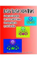 Blessed Yuletide season Wishes Greeting Cards Coloring Book Easy Level for Adults & Children Entertaining Holiday Fun by Artist Grace Divine