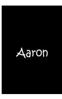 Aaron - Black Personalized Notebook / Journal / Lined Pages / Soft Matte