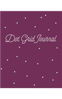 Dot Grid Journal: Purple with Polka Dots, 150 Dot Grid Pages
