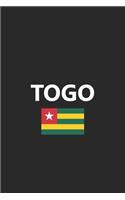Togo: Flag Country Notebook Journal Lined Wide Ruled Paper Stylish Diary Vacation Travel Planner 6x9 Inches 120 Pages Gift