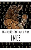 Trainingstagebuch von Enes: Personalisierter Tagesplaner für dein Fitness- und Krafttraining im Fitnessstudio oder Zuhause