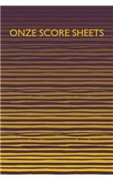 Onze Score Sheets: A pad of scoresheets: Perfect for scorekeeping: Golden stripe cover