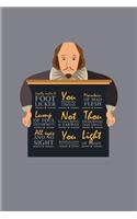 Lewdly Inclin'd Foot Licker...: Funny Shakespeare Insults Undated Planner - Weekly & Monthly No Year Pocket Calendar - Medium 6x9 Softcover - For Nerds & Classic Literature Fans