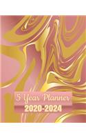 5 Year Planner 2020-2024: 60 Month Yearly Planner Monthly Calendar View with Address Book & Password Keeper