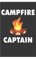 Campfire Captain Notebook: Lined Journal, 120 Pages, 6 x 9, Affordable Gift Journal Matte Finish