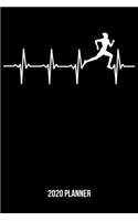 Runner Notebook: Running Heartbeat Weekly & Monthly Planner 2020 - 52 Week Calendar 6 x 9 Organizer - Gift for Runners & Joggers