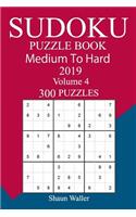 300 Medium to Hard Sudoku Puzzle Book 2019