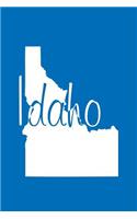 Idaho - Cobalt Blue Lined Notebook with Margins: 101 Pages, Medium Ruled, 6 x 9 Journal, Soft Cover