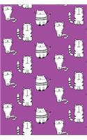 Bullet Journal Notebook for Cat Lovers Sketchy Cats Pattern 5: 112 Page Numbered Graph Style Grid Bullet Journal with Index Pages and Key Pages in Portable 6 X 9 Size.