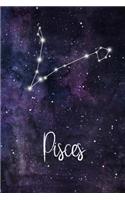 Pisces: Constellation Journal or Notebook, Deep Space and Pisces Design, Blank Journal or Personal Notebook, 6"x9", 150 Blank Pages(9 Constellation)