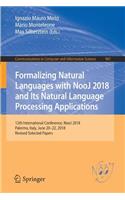 Formalizing Natural Languages with Nooj 2018 and Its Natural Language Processing Applications