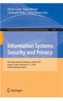 Information Systems Security and Privacy