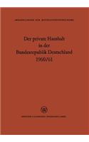 Der Private Haushalt in Der Bundesrepublik Deutschland 1960/61