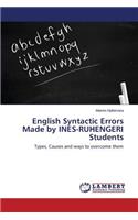 English Syntactic Errors Made by Ines-Ruhengeri Students