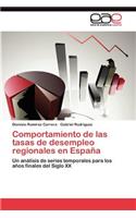 Comportamiento de las tasas de desempleo regionales en España
