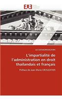 L Impartialit� de L Administration En Droit Tha�landais Et Fran�ais