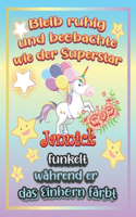 Bleib ruhig und beobachte wie Superstar Jannick funkelt während sie das Einhorn färbt: Geschenkidee für Jannick