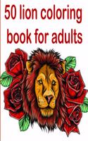 50 lion coloring book for adults