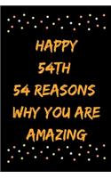 Happy 54th 54 Reasons Why You Are Amazing
