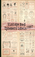 Vintage Red Ephemera Labels 1887