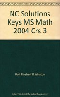 NC Solutions Keys MS Math 2004 Crs 3