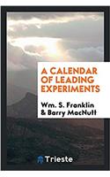 Calendar of Leading Experiments