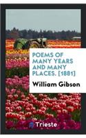 Poems of Many Years and Many Places