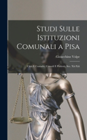 Studi Sulle Istituzioni Comunali a Pisa