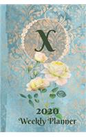 Plan On It 2020 Weekly Calendar Planner 15 Month Pocket Appointment Notebook - Monogram Letter X