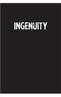 Ingenuity: Simple Blank Lined Notebook Journal