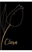 Clara: Personalized Writing Journal for Women - Elegant Black and Gold