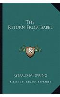 The Return From Babel